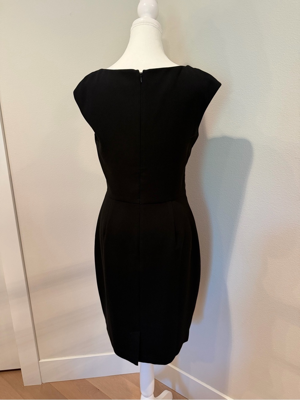 Eliza J Black Wrap-Front Midi Dress - Picture 4 of 5